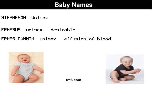 ephesus baby names